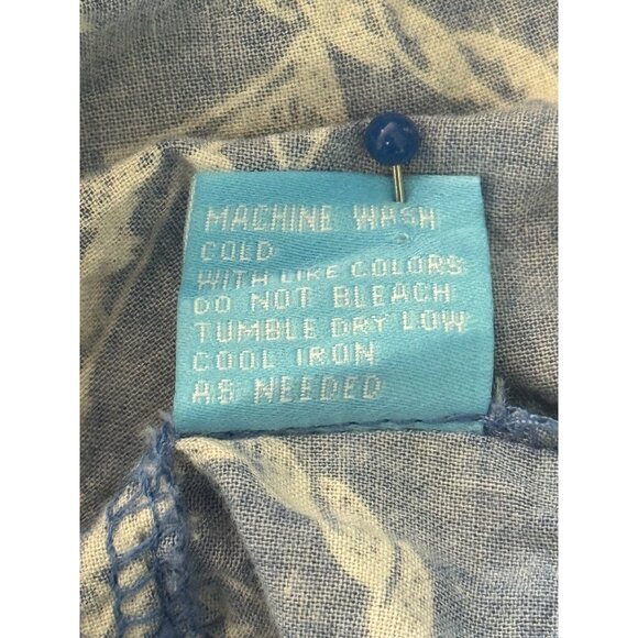 J. McLaughlin Womens Button-Up Top Cotton Blue White Nautical Print Shirt Size S - Picture 8 of 8